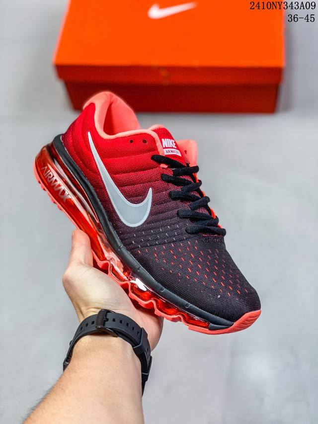 Nike 耐克 Air Max 2017 男女士跑鞋全掌气垫缓震休闲运动跑步鞋。Nikeair Max2017是nike Air Max系列的2017年旗舰款跑