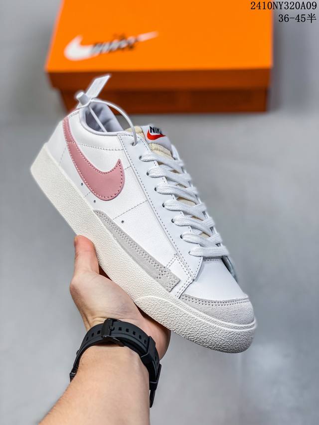 开拓者系列 耐克nike Sb Zoom Blazer 情侣珊瑚红滑板鞋864347-800 尺码：36～45半 编号：10Ny320A09