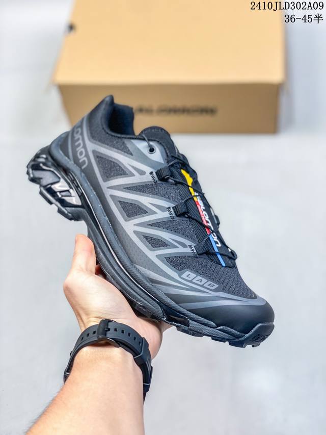 公司级salomon Xa Pro Xt-6 Ft萨洛蒙户外越野跑鞋 鞋面采用sensifit贴合技术 全方位贴合包裹脚型 鞋跟部鞋底牵引设计 提供强大的抓地性