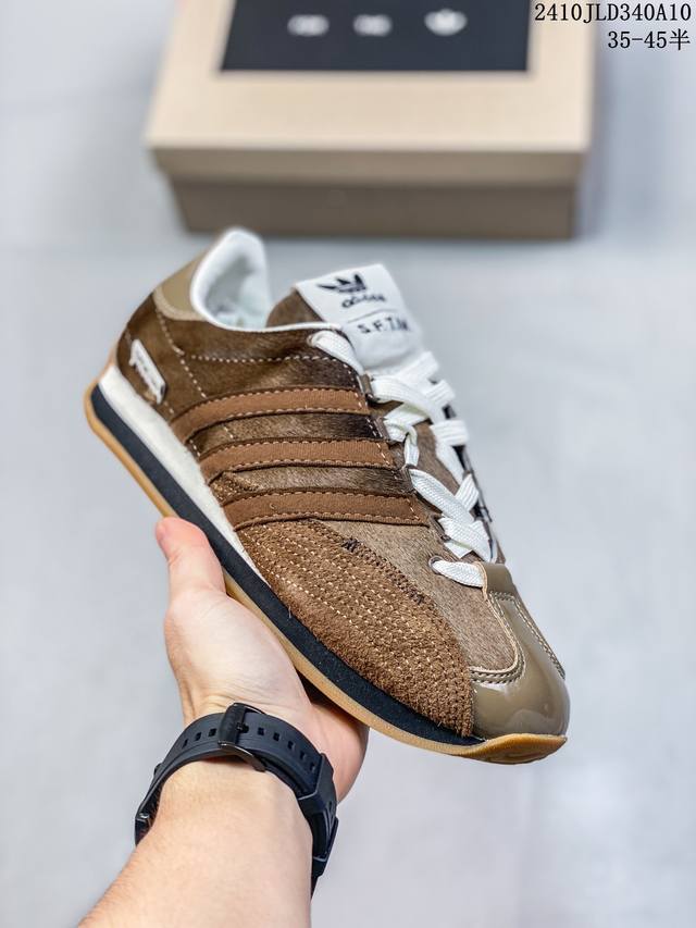 公司级 阿迪达斯 Adidas Country Og Shoes经典复古运动板鞋 T头鞋 久负盛名的复古风皮革经典运动鞋 Country Og系列鞋款于1970