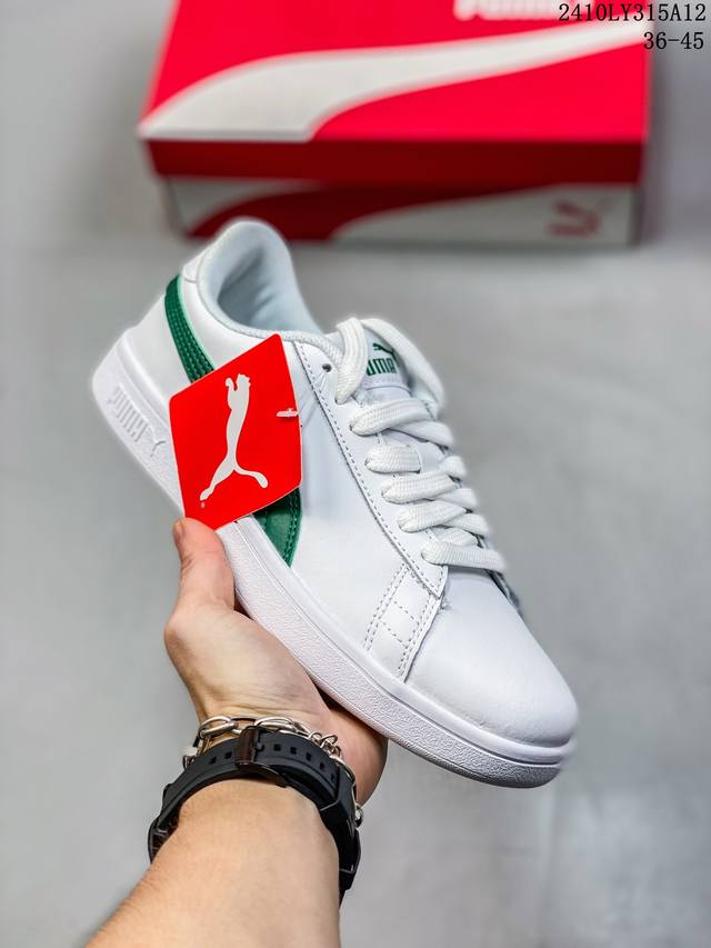 公司级puma Basket Classic Xxi 合成革 轻便 低帮 板鞋 男女同款 白蓝 白绿 尺码：36-45 编码：10Ly315A12