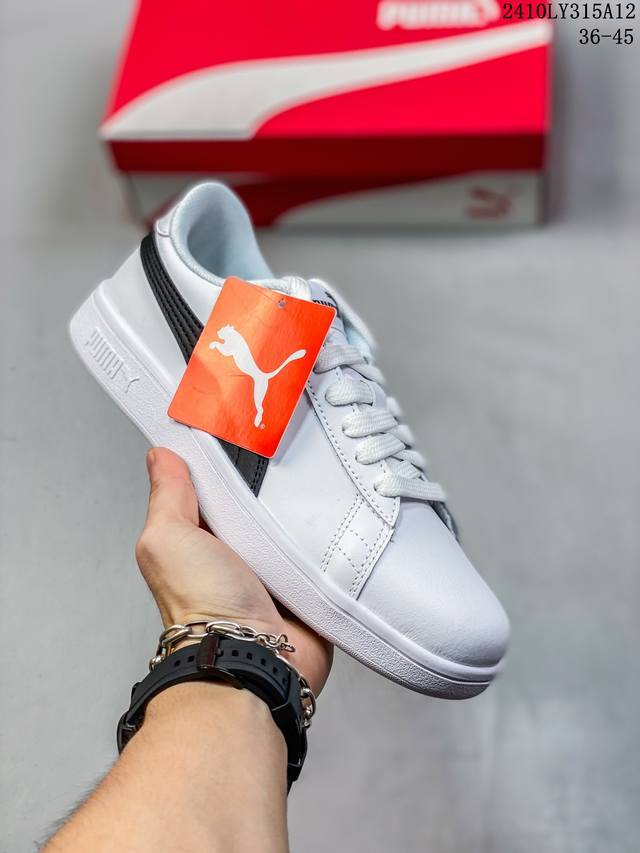 公司级puma Basket Classic Xxi 合成革 轻便 低帮 板鞋 男女同款 白蓝 白绿 尺码：36-45 编码：10Ly315A12