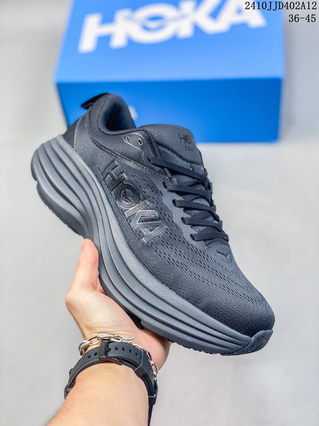 Hoka One One男款秋冬邦代8公路跑鞋bondi 8轻盈缓震透气 尺码：36-45 编码：10Jjd402A12