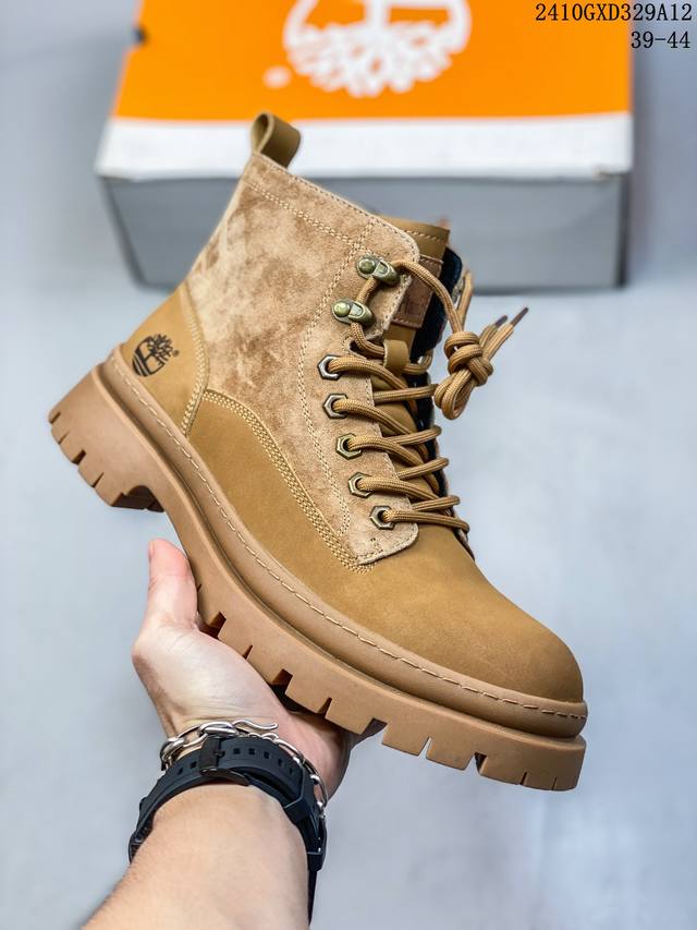 Timberland添柏岚 天伯伦户外高帮休闲马丁靴系列 #广东大厂品质 原盒原包装 #23Ss新款包头鞋底款式设计 时尚潮流搭配 面料采用意大利顶级磨砂细纹牛