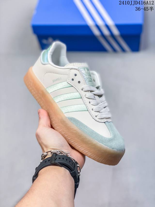 公司级阿迪达斯三叶草adidas Originals Sambae W桑巴舞系列绅士德训足球风百搭低帮休闲运动板鞋 货号:Ig1947 尺码:36 36.5 3