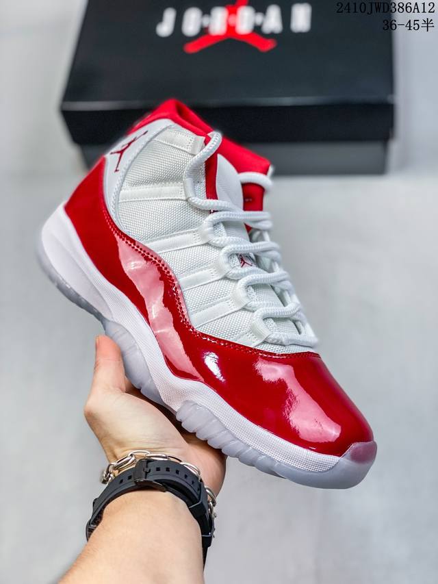 外贸版本 Air Jordan 11 Retro Black Red Grey 高帮 黑红灰 Aj11 乔丹11代 Aj11 乔11 高邦 黑蓝银 乔丹篮球鞋系