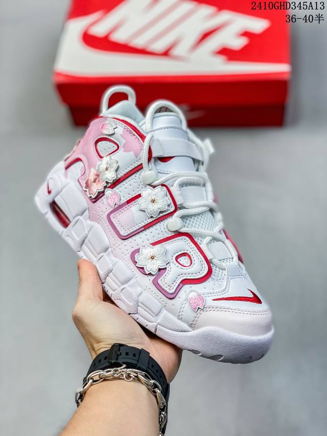 公司真标带半码 耐克nike Wmns Air More Uptempo 拼接 大air 皮蓬经典高街百搭篮球鞋 尺码：36-40 半 36-45半 编码：10