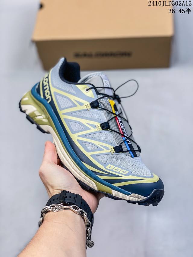 公司级salomon Xa Pro Xt-6 Ft萨洛蒙户外越野跑鞋 鞋面采用sensifit贴合技术 全方位贴合包裹脚型 鞋跟部鞋底牵引设计 提供强大的抓地性