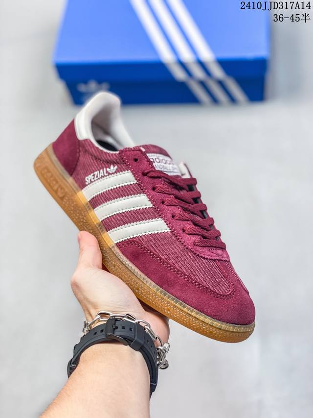 Adidas Originals Handball Spezial 舒适时尚低帮 板鞋 男女款红色 尺码：36-45半 编码：10Jjd317A14