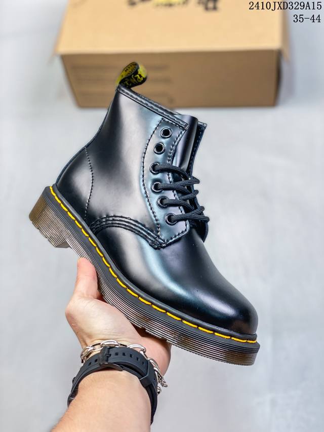 特价福利 Dr.Martens 马汀博士 马丁靴 1460 经典款6孔系列 哑光面 黑色硬皮 男女款全码开售 某物同香港代购 公司规格 原材生产 原版开边珠加厚