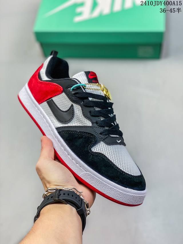 顶级版本 Justin Bieber同款真皮nike Sb Alleyoop 抓地稳定优化控制防滑耐磨轻便低帮板鞋size 36 36.5 37.5 38 38