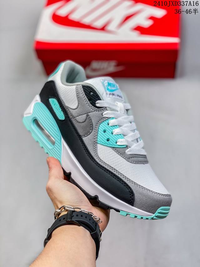 公司级nike Air Max 90初代系列低帮复古气垫百搭休闲运动慢跑鞋 货号:Hf3835- 编码：10Jxd337A16