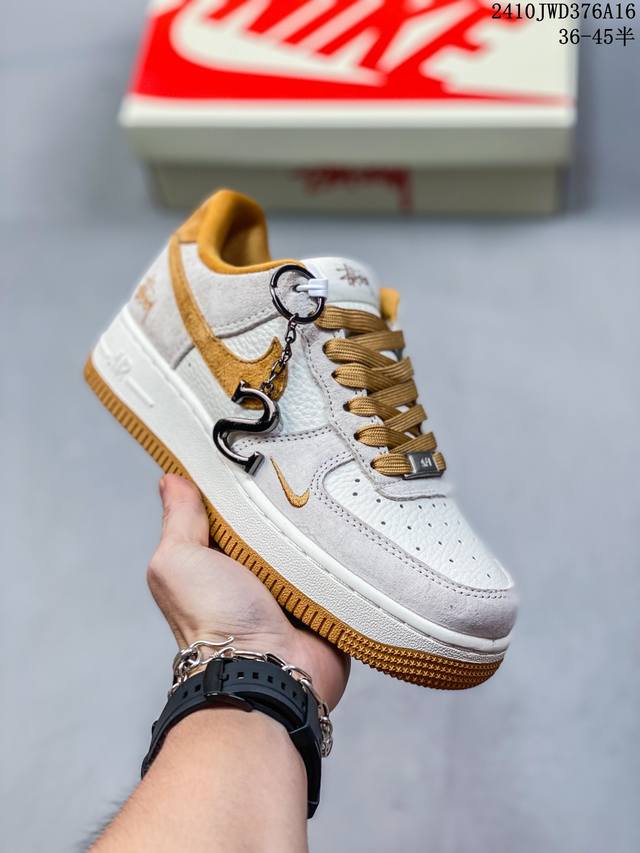 海外限量发售！公司级nike Air Force 1 '07 Low “Supreme联名--深蓝”空军一号 低帮 运动鞋 休闲鞋 折边针车 工艺难度大 原楦头