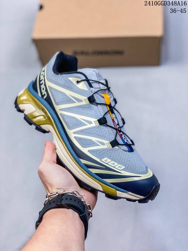 公司级salomon Xa Pro Xt-6 Expanse 萨洛蒙户外越野跑鞋 鞋面采用sensifit贴合技术 全方位贴合包裹脚型 鞋跟部鞋底牵引设计 提供