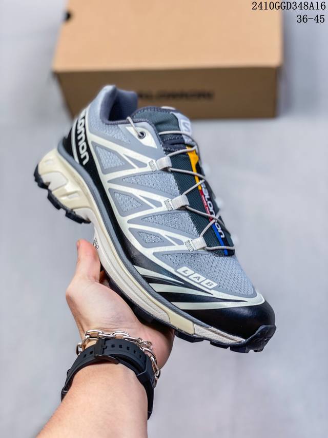 公司级salomon Xa Pro Xt-6 Expanse 萨洛蒙户外越野跑鞋 鞋面采用sensifit贴合技术 全方位贴合包裹脚型 鞋跟部鞋底牵引设计 提供