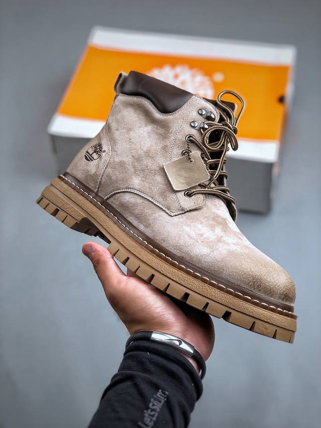 新货#Timberland添柏岚 天伯伦户外中帮休闲大黄靴系列 广东大厂品质 原盒原包装 面料采用意大利顶级磨砂细纹牛皮 搭配防臭防腐真皮乳胶鞋垫 给您完美的穿