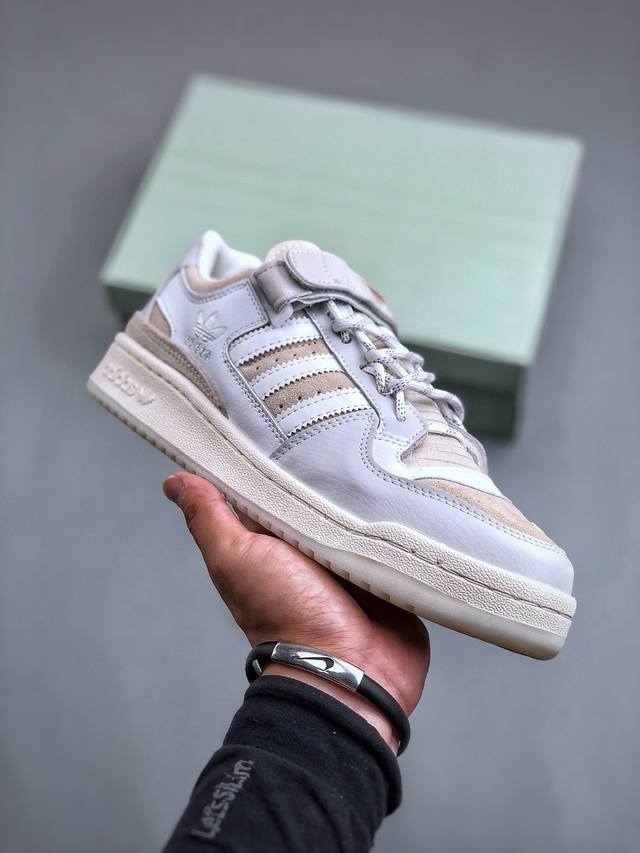 Adidas Originals Forum 84 Low 罗马系列魔术贴低帮复古百搭休闲运动板鞋“联名浅灰卡其”Fz4389 尺码：36-45 半