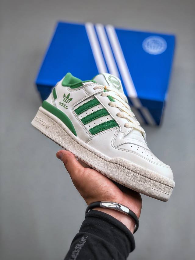 Adidas Originals Forum 84 Adv Low 罗马系列魔术贴低帮复古系带百搭休闲运动板鞋“皮革白旧绿”Ig3778 尺码：35-45 半