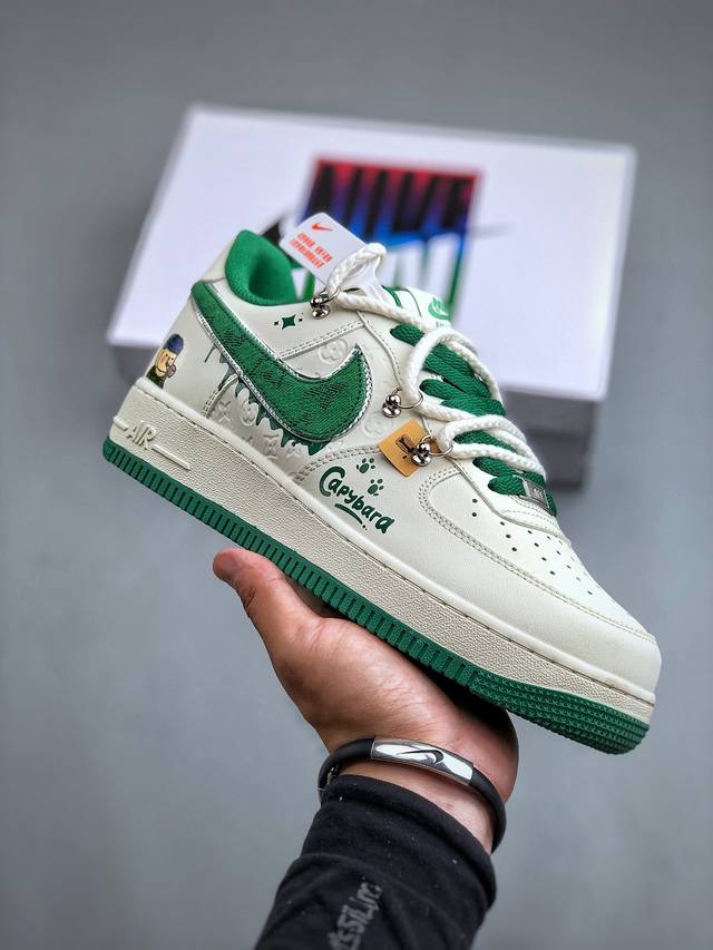 Nike Air Force 1'07 Low X Capybara Van Gogh 卡皮巴拉系列 -梵高 空军一号低帮休闲运动绑带板鞋 Lv0506-330