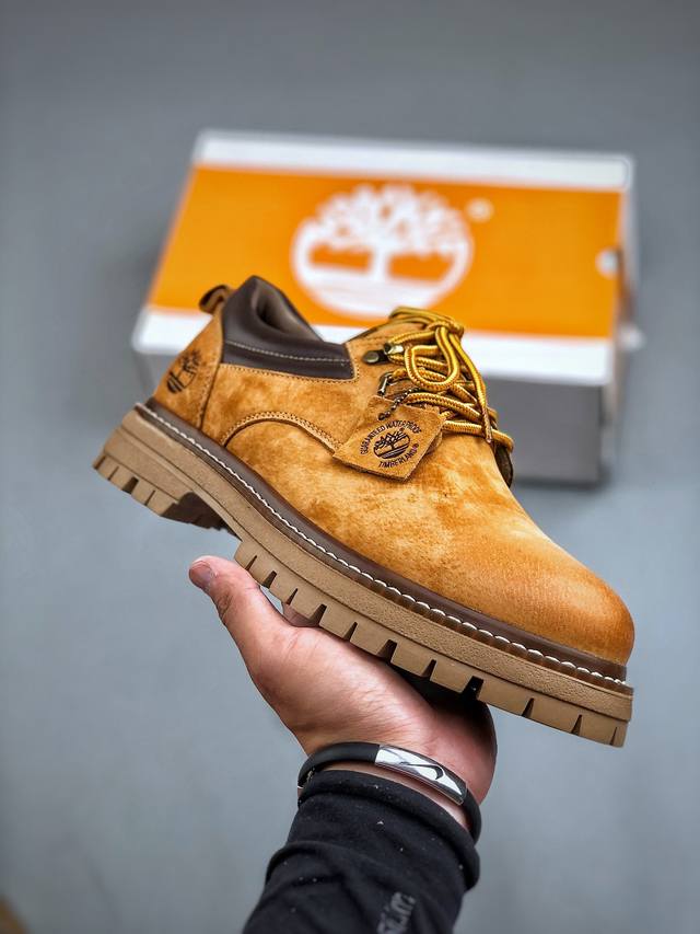 新货#Timberland 天伯伦 添柏岚经典款 24Ss新款低帮 经典再造 全新升级 广东大厂品质 原盒原包装 面料采用意大利顶级磨砂牛皮 搭配防臭防腐真皮乳