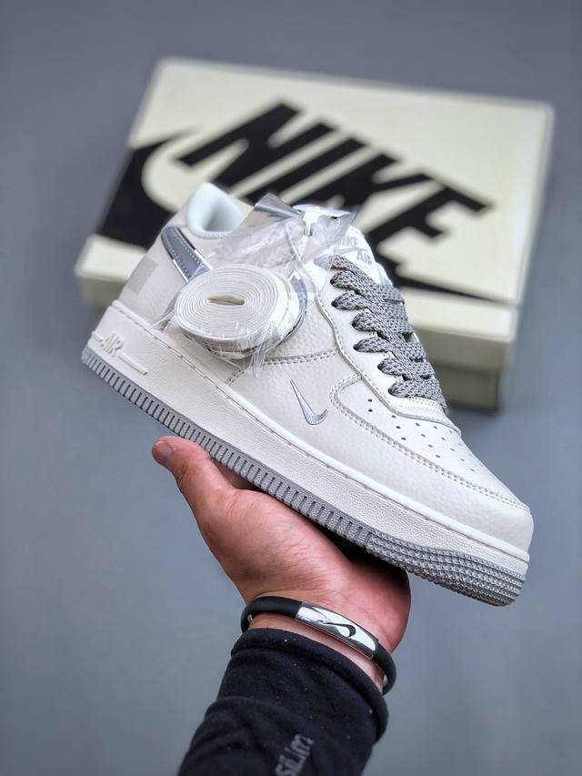 Nike Air Force 1'07 Low 二维码 米灰满天星 空军一号低帮休闲板鞋 Cu1836-963 #定制皮料 3M反光 原楦原纸板 纯正版型 清洁