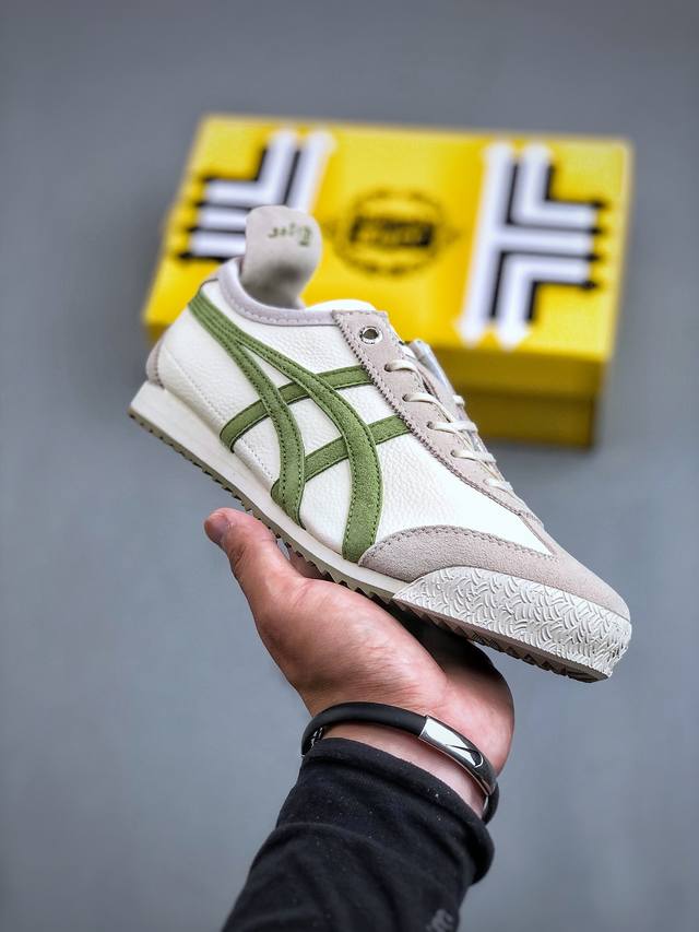 Onitsuka Tiger Mexico 66 Sd 鬼冢虎 墨西哥升级版系列低帮复古经典虎爪百搭休闲皮革慢跑鞋 采用软质粒面牛剖革组合翻毛皮饰条鞋面材质货号