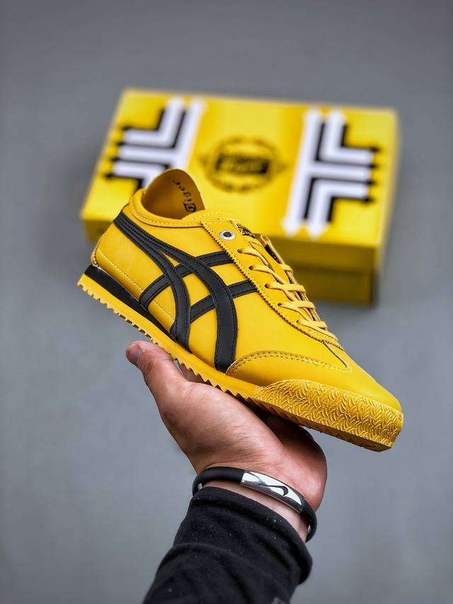 Onitsuka Tiger Mexico 66 Sd 鬼冢虎 墨西哥升级版系列低帮复古经典虎爪百搭休闲皮革慢跑鞋 采用软质粒面牛剖革组合翻毛皮饰条鞋面材质货号