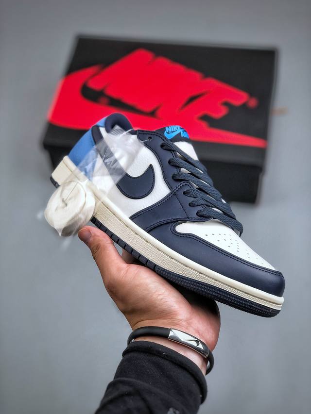 Nike Air Jordan 1 Low 黑曜石脚趾 Aj1乔1低帮休闲板鞋 同步官方配色 市场唯一独家头层皮打造 原鞋原档案开发 原厂皮料 原档冲孔鞋头 正