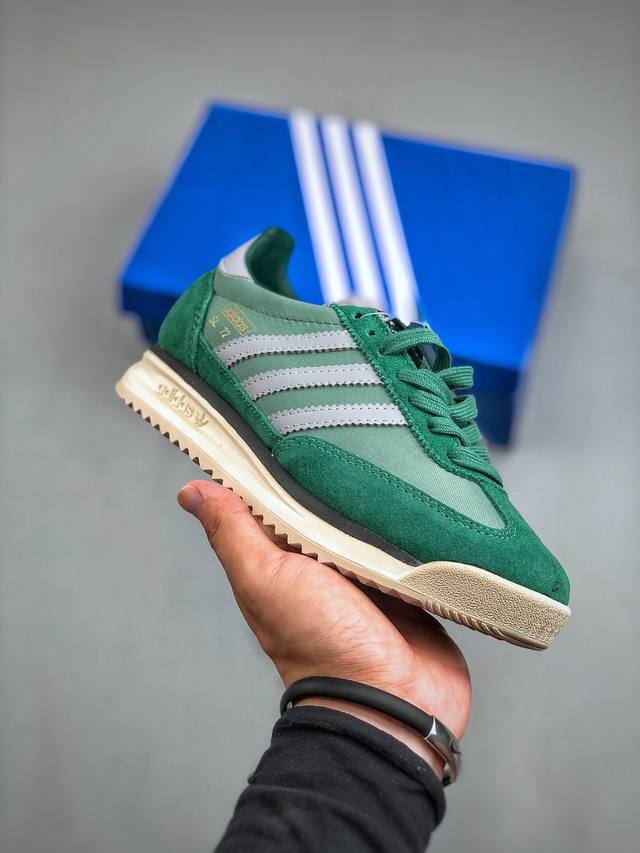 Adidas Sl72 Rs Preloved Green 系列德训足球风百搭低帮休闲运动板鞋“绿灰米白”Ih8016 尺码：36-45 半