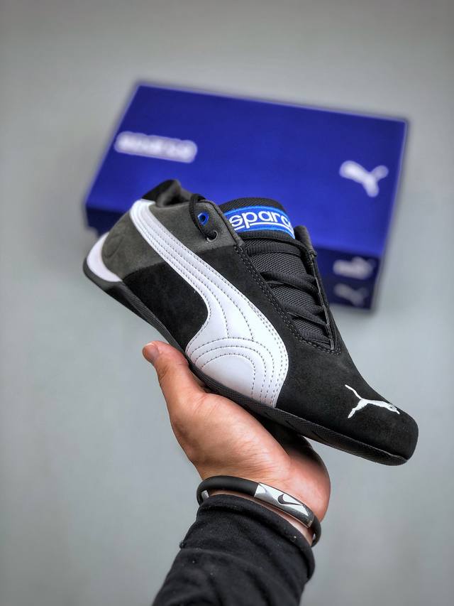 Sparco X Puma Future 彪马深煤色 圆头系带皮革牛皮织物低帮生活休闲鞋 货号：307936-01 尺码：36-45 半