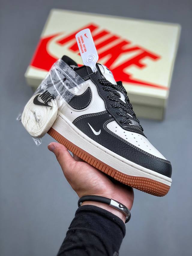 Nike Air Force 1'07 Low 斯图西联名-生胶黑马克线 空军一号低帮休闲板鞋 Xz9688-001 #原楦头原纸板 原装鞋盒 定制五金配件 内