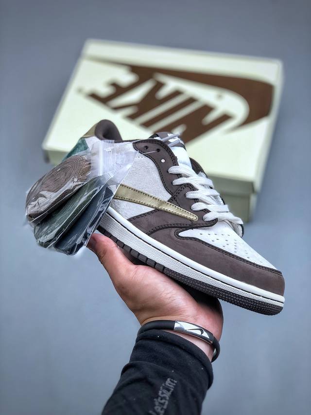 Travis Scott X Air Jordan 1 Low Og Aj1 乔1反转倒勾 联名款休闲运动篮球鞋 货号：Dm7866-818 尺码：36-46