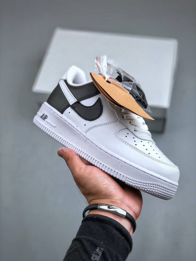 Nike Air Force 1'07 Low 黑白勾 空军一号低帮休闲板鞋 Hf9096-100 #原楦原纸板 纯正空军版型 高清洁度 内置全掌气垫 尺码：3