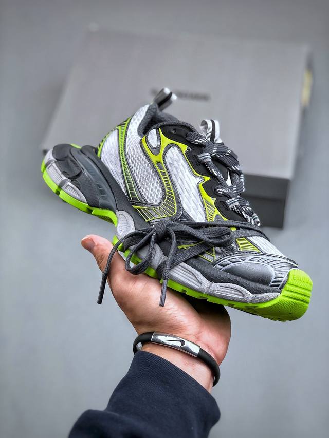 Ok版 法国高端奢侈品牌-巴黎世家balenciaga 3Xl Sneakers 3+系列低帮复古阔型底姥爹风潮流百搭休闲慢跑鞋男女鞋配件防尘袋及附送鞋带,升级