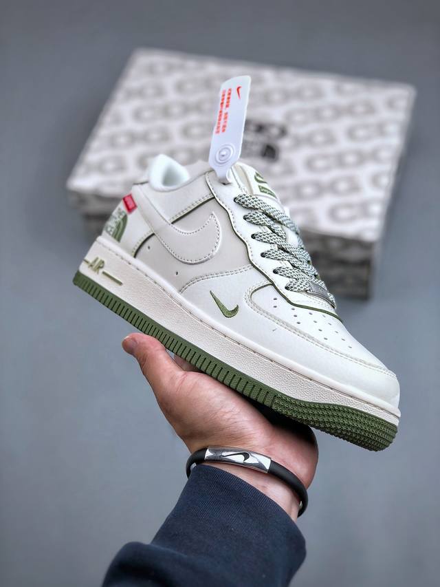 Nike Air Force 1'07 Low Supreme北面联名-米白透心绿 空军一号低帮休闲板鞋 Xz1996-527 #原楦头原纸板 原装鞋盒 定制五