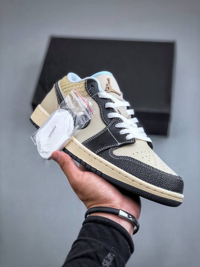 Nike Air Jordan 1 Low Se Coconut Milk Black Aj1乔丹一代低帮经典复古文化休闲运动篮球鞋“奶白黑编织”Hq3437-