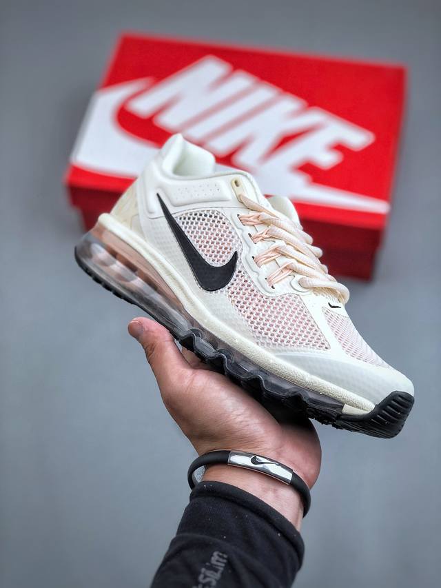 Nike Air Max 2013 耐克复古透气网布气垫跑鞋 Hf3660 100 #搭配全掌式 Max Air 气垫，为步伐注入充沛活力。半透明中底和外底，为