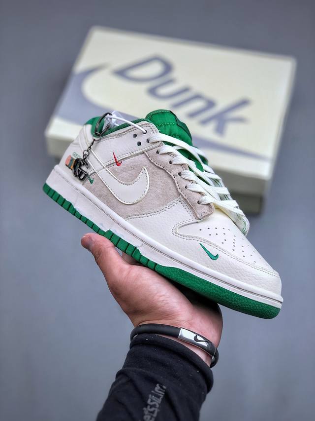 Nike Sb Dunk Low X Gucci 白绿三小钩纯原大厂出品 极力推荐原装头层材料 独家版型蒸餾加工帶來的是更好的视觉和脚感体验大厂纯原品质出货 清