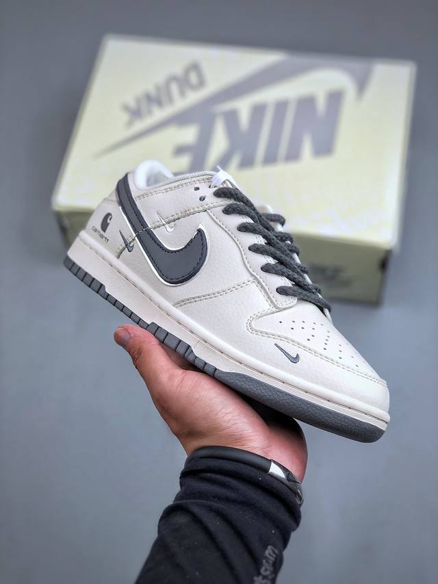 Nike Sb Dunk Low X Carhartt 米灰三钩纯原大厂出品 极力推荐原装头层材料 独家版型蒸餾加工帶來的是更好的视觉和脚感体验大厂纯原品质出货