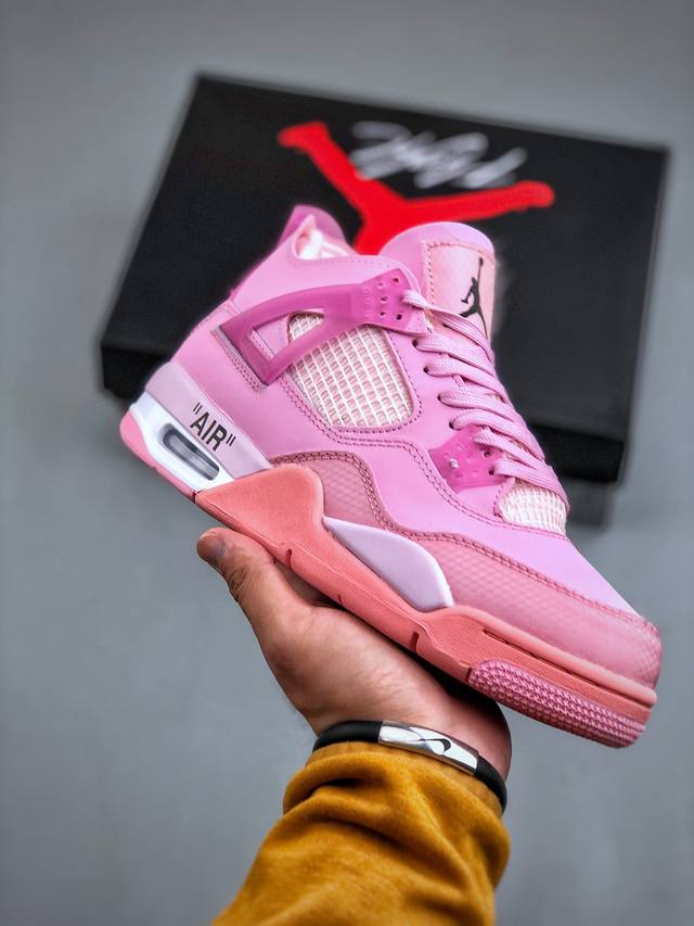 性价比版本 Nike Air Jordan 4 Retro Aj4 乔4樱花粉 联名定制款 篮球鞋 Ct5342 007 尺码：36-47 半