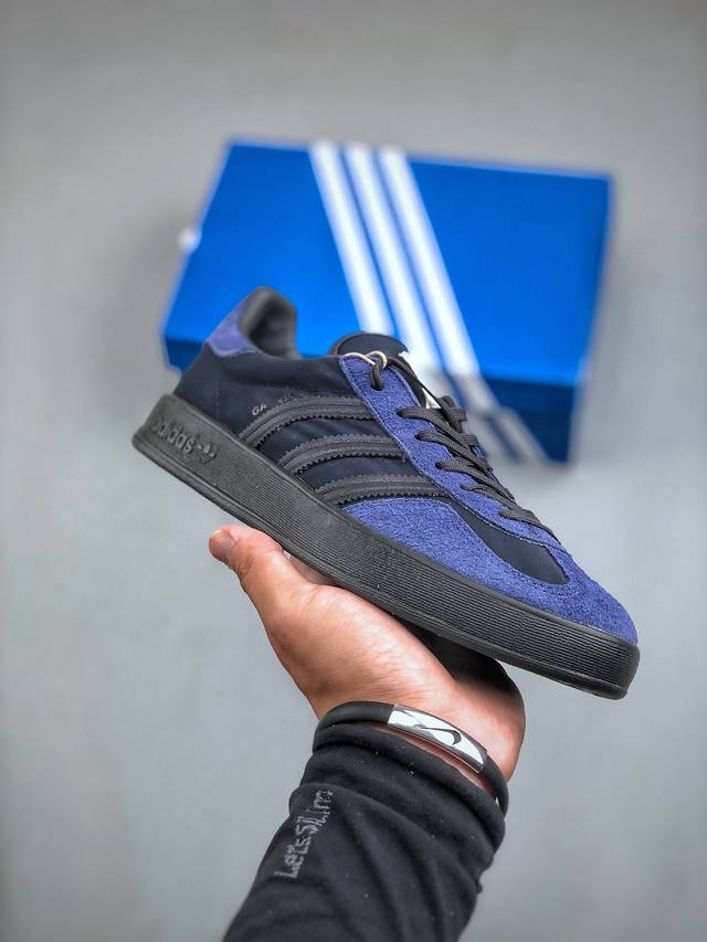 Adidas Originals Gazelle Indoor X Hikari Shibata 海军蓝三叶草休闲防滑耐磨低帮板鞋 Ih9986 尺码：35-4