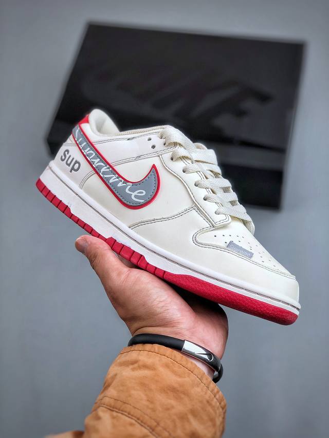 Nike Sb Dunk Low Sup联名-签名灰勾 周年高端定制 低帮休闲板鞋 Dj2024-030 #定制鞋盒 大厂纯原品质出货 超高清洁度 皮料切割干净