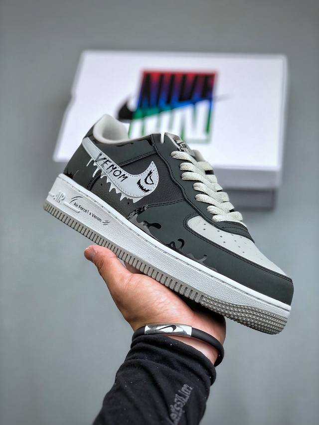 Nike Air Force 1'07 Low Venom Ⅱ 漫威系列 毒液二代 空军一号低帮休闲运动板鞋 Cw6718-777 #毒液，那是一种来自外星的神