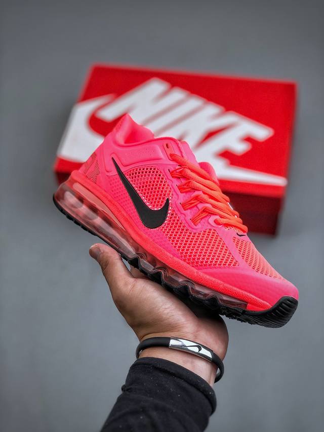 Nike Air Max 2013 耐克复古透气网布气垫跑鞋 Hf3660 600 #搭配全掌式 Max Air 气垫，为步伐注入充沛活力。半透明中底和外底，为