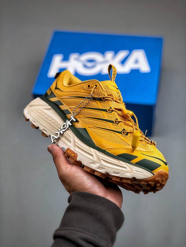 Hoka Mafate Three 2 马法特二代超轻厚底轻量山地跑步鞋 1141572 Glw #轻量化材料fresh Foam。超轻量中底全部用料过3C认证