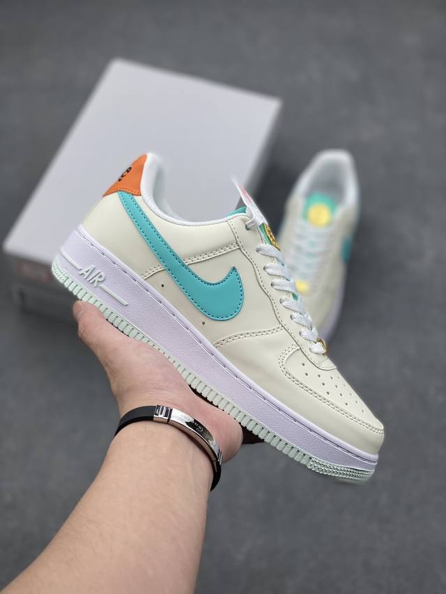 超级福利 核心特价 长期补货 真标耐克nike Air Force 1 Low '07 配色低帮空军一号休闲板鞋 定制头成皮料原楦原纸板 水晶双色大底内置全掌气