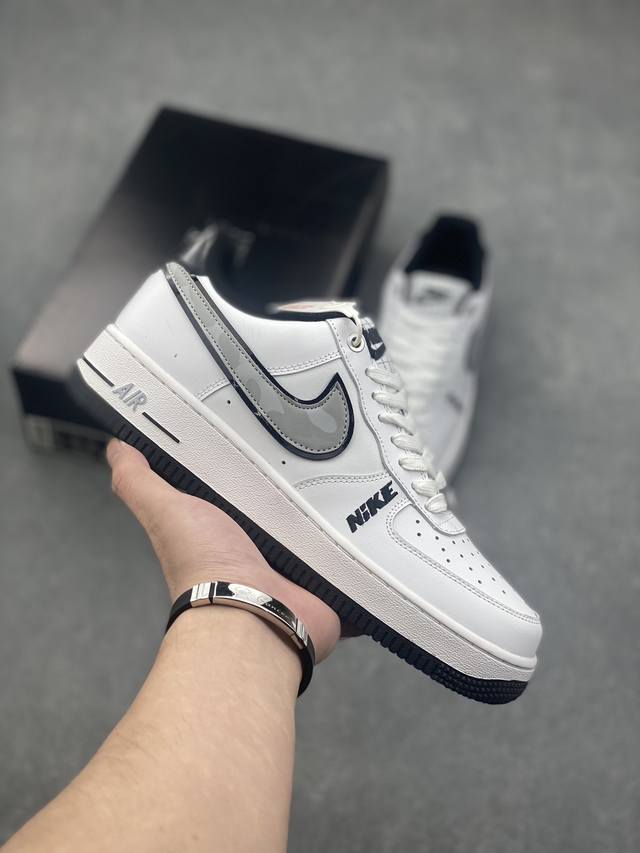 工厂套现 福利特价 Nike Air Force 1 Low 英文银勾 空军一号低帮运动休闲板鞋 原楦头原纸板 打造纯正空军版型#专注外贸渠道 全掌内置蜂窝气垫