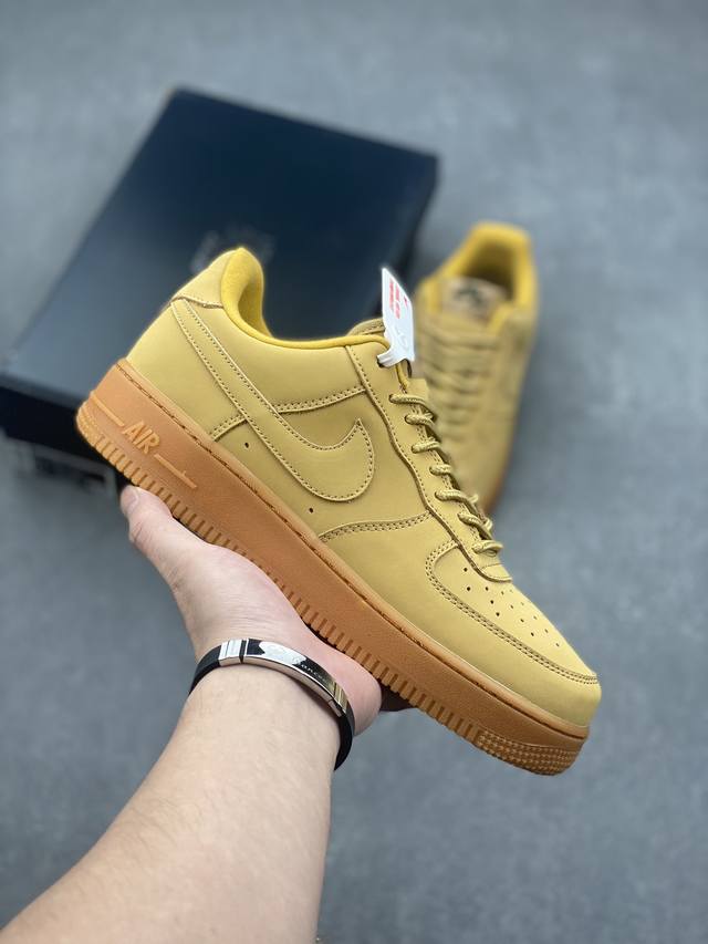 工厂套现 福利特价 Nike Air Force 1 Low 一代小麦 空军一号低帮运动休闲板鞋 原楦头原纸板 打造纯正空军版型#专注外贸渠道 全掌内置蜂窝气垫