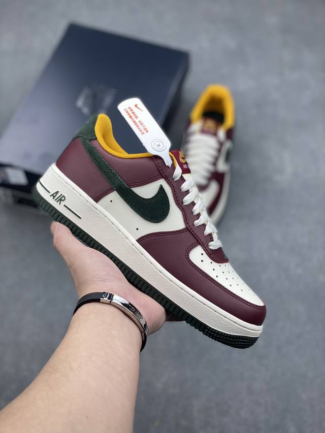 Nike Air Force 1 Low 07 米红 原楦头原纸板 打造纯正低帮空军版型专注外贸渠道 全掌内置蜂窝气垫 原盒配件 原厂中底钢印、拉帮完美 货号：