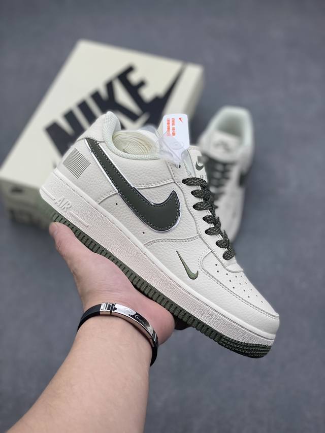 官方同步id定制 原装版本 Nike Air Force 1 Low '07 “二维码”米绿满天星低帮空军一号休闲板鞋 定制皮料 3M反光 原楦原纸板 纯正版型